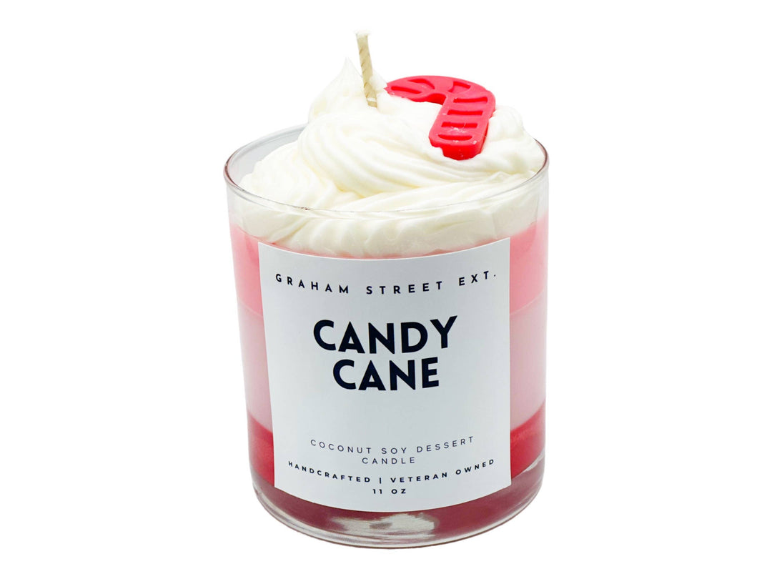 Candy Cane Dessert Candle