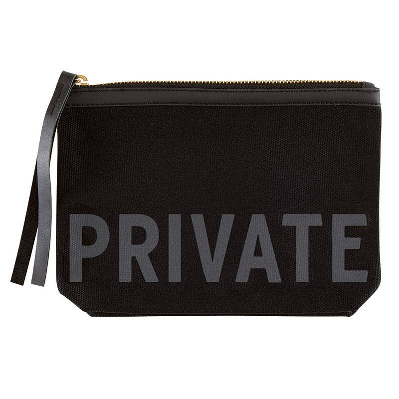 Blk Canvas Pouch-Private