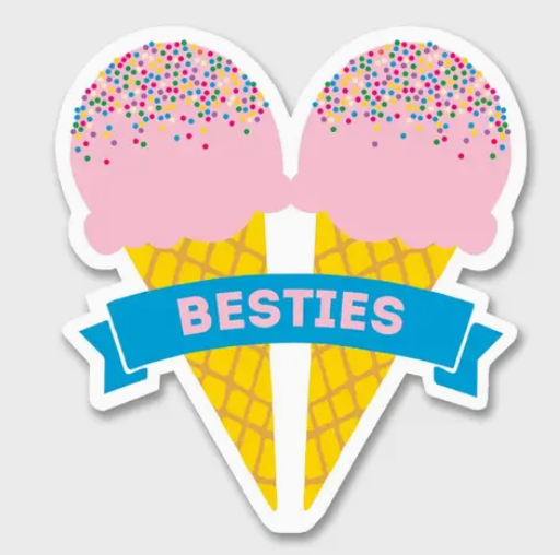Besties Ice Cream Cones - Sticker