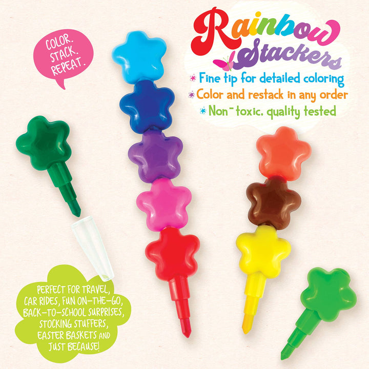 Activity Book & Rainbow Stacker Crayon Gift Value Pack