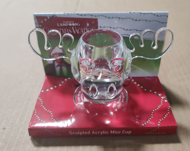 Christmas Vacation Moose Boxed Sculpted Acrylic Mini Cup