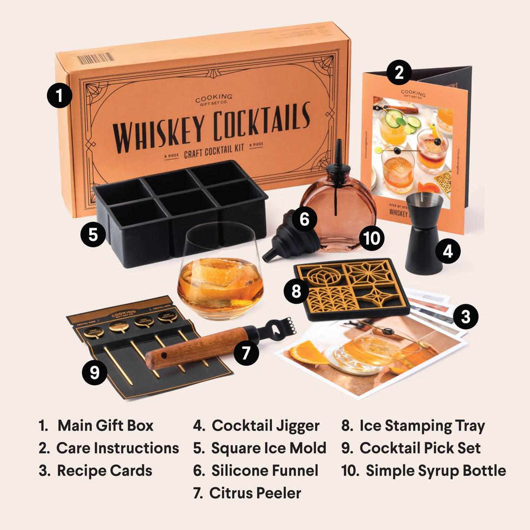 Whiskey Cocktail Kit Gift | Cooking Gift Set Co.