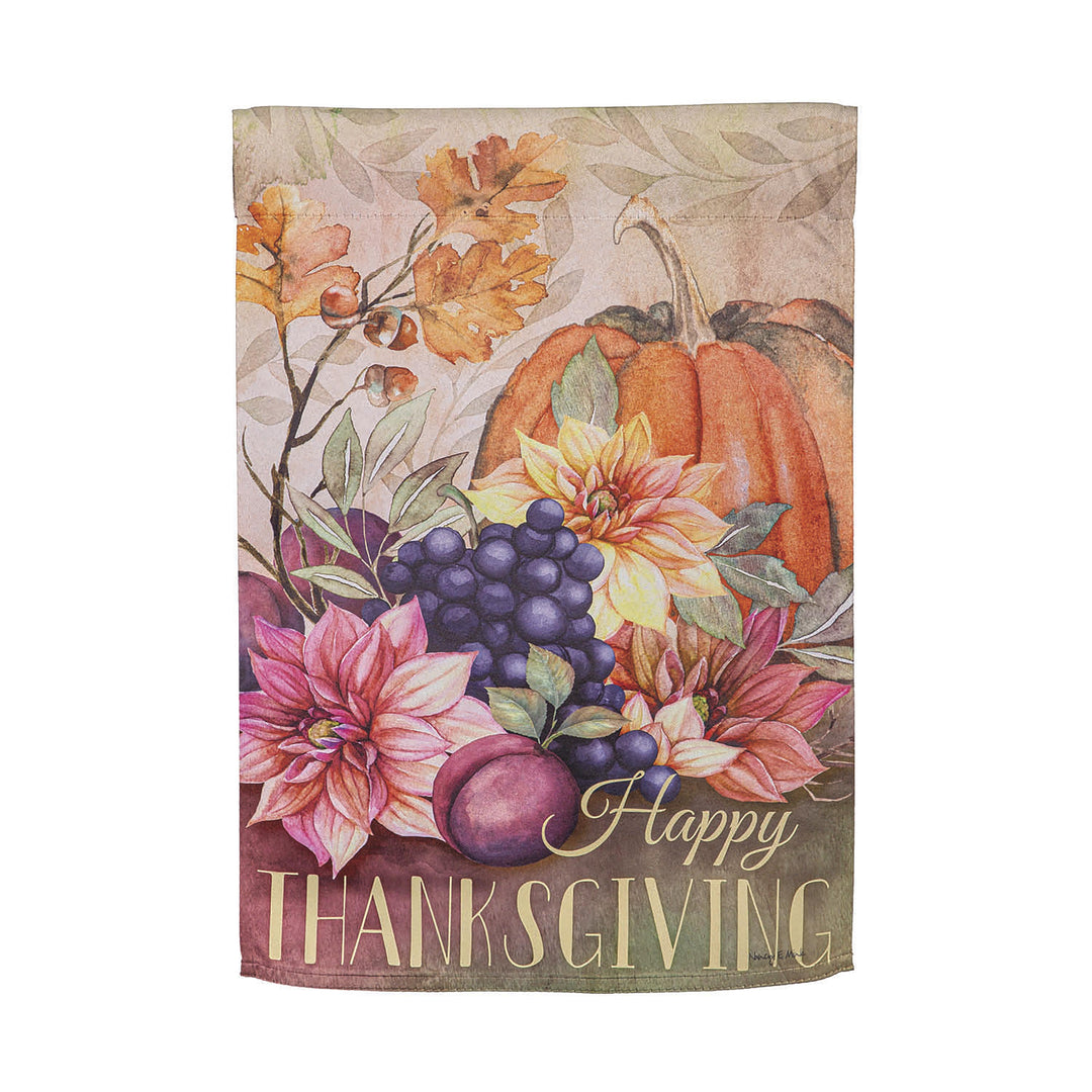 Happy Thanksgiving Suede Garden Flag