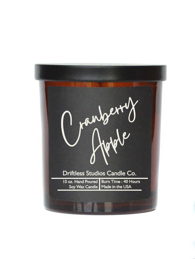 Cranberry Apple Soy Candles - 10 oz. Candle with Lid