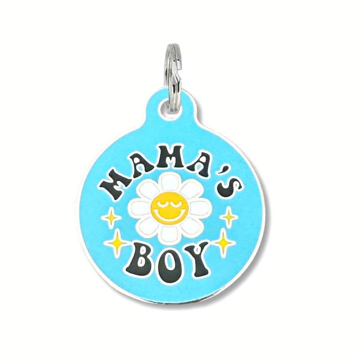 Bag Tags- Mama's Boy: Engraved QR Code / Small 1"