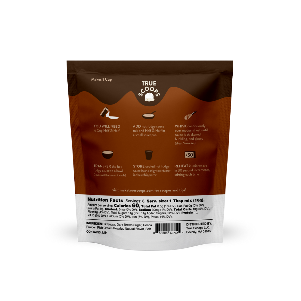 True Scoops Hot Fudge Sauce Mix (Min 8 units)