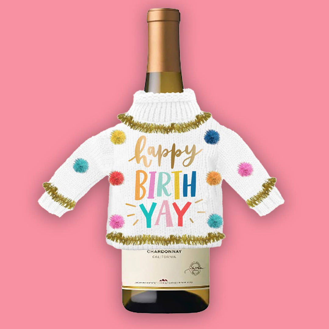 Funny Wine Bottle Sweater | Happy BirthYay