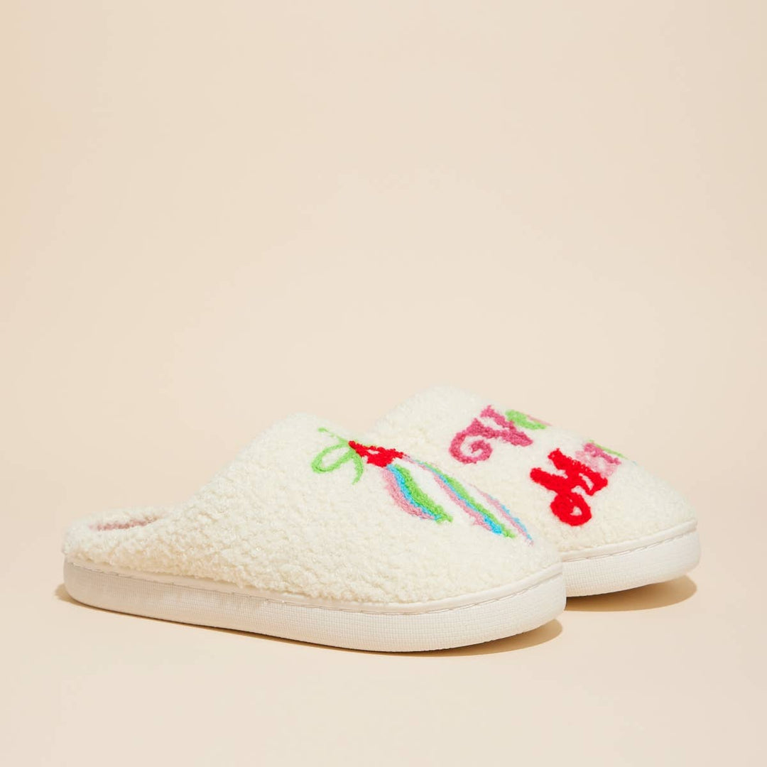 Very Marry Christmas Home Slippers: Multi / Large / 4DL98013