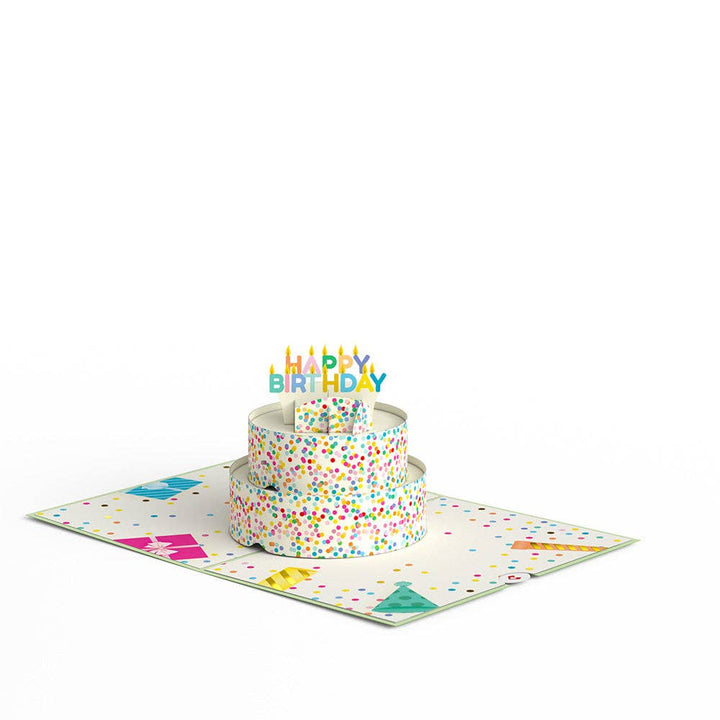 Sprinkles Birthday Cake Pop-Up Card, Birthday Cards