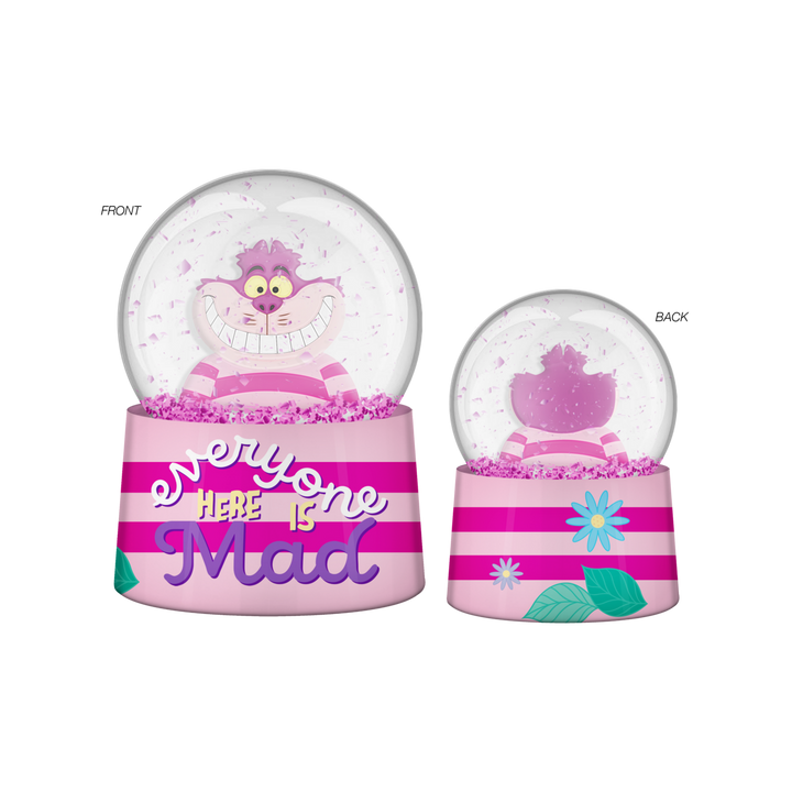 Alice in Wonderland Cheshire Cat 45mm Light Up Snow Globe