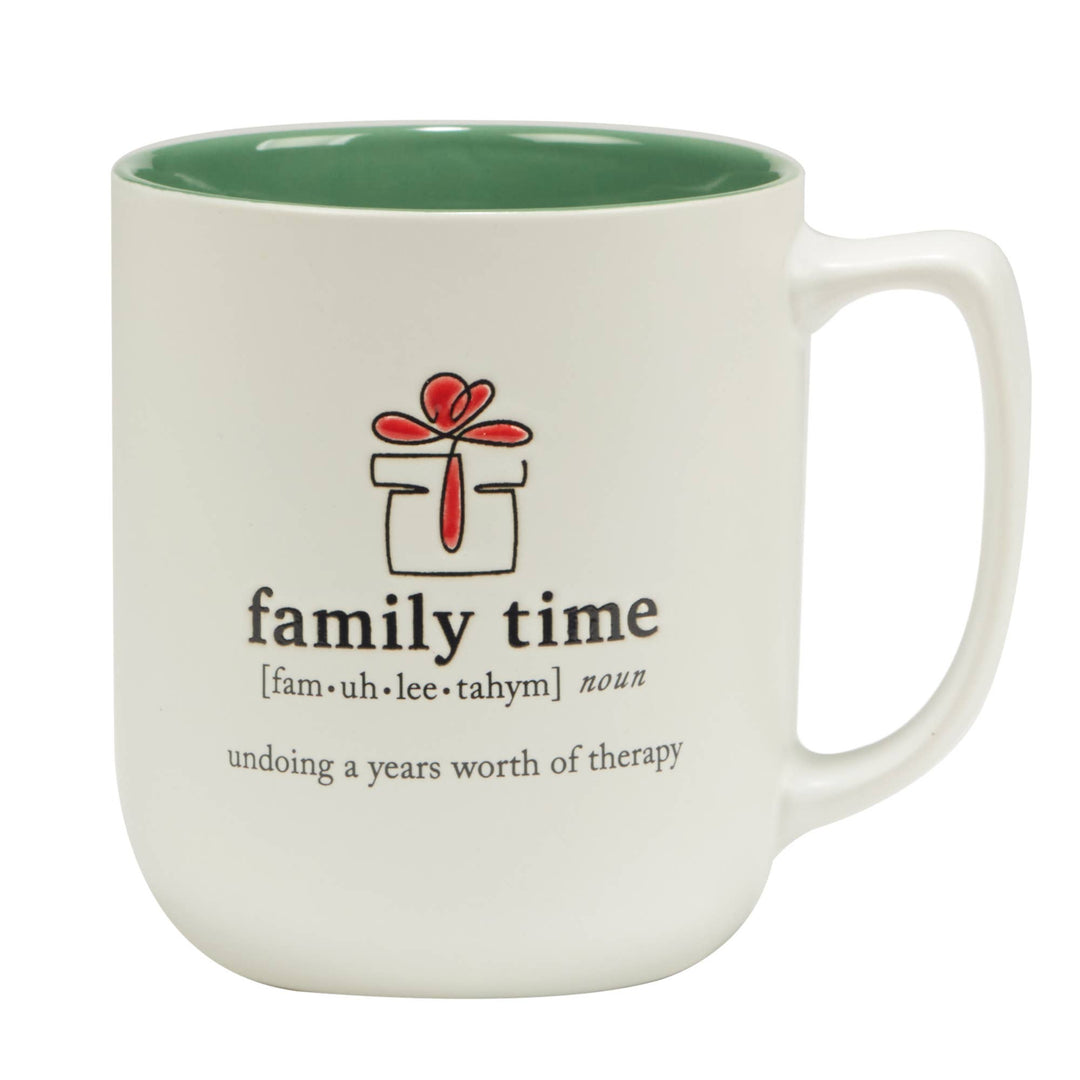 Christmas Fun Green Sayings Mug 16 oz asst