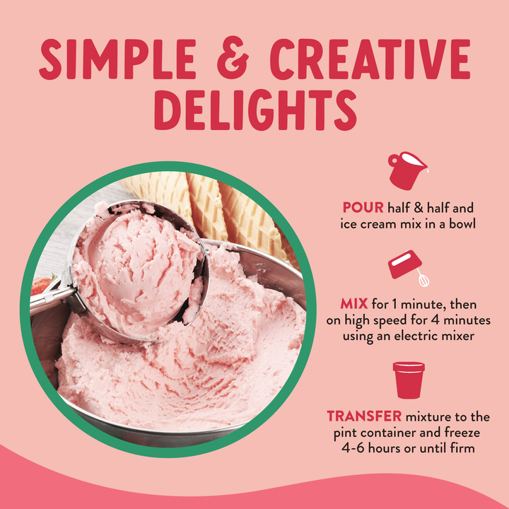 True Scoops Strawberry Ice Cream Mix (Min 6 units)