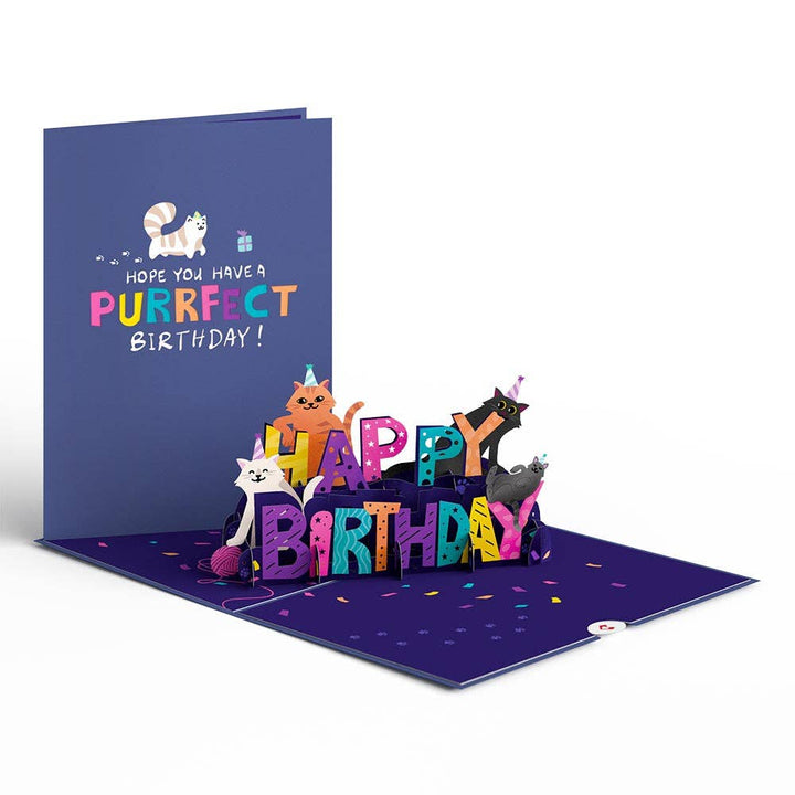 Happy Birthday Cats Pop-Up card, Birthday Cards