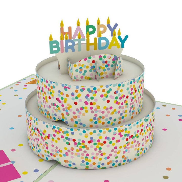 Sprinkles Birthday Cake Pop-Up Card, Birthday Cards