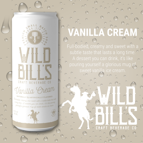 Vanilla Cream - Premium Cane Sugar Soda, 12-Pack, Cans