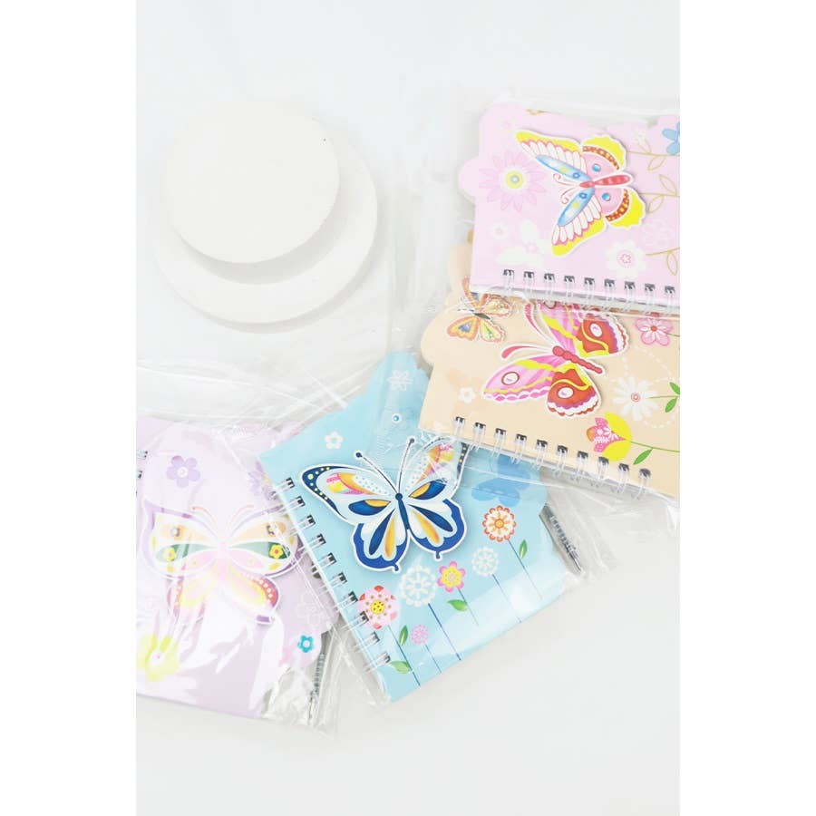 Butterfly NoteBook with Pen Set: MIX COLOR / ONE
