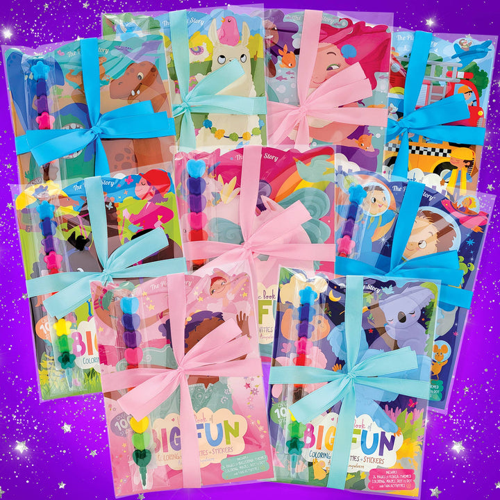 Activity Book & Rainbow Stacker Crayon Gift Value Pack