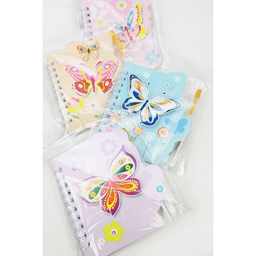 Butterfly NoteBook with Pen Set: MIX COLOR / ONE