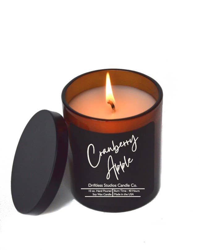 Cranberry Apple Soy Candles - 10 oz. Candle with Lid