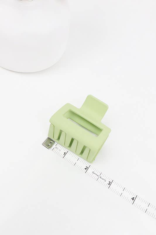 24-Pcs Small Matt Cut Out Rectangle Hair Claw: MIX COLOR / ONE