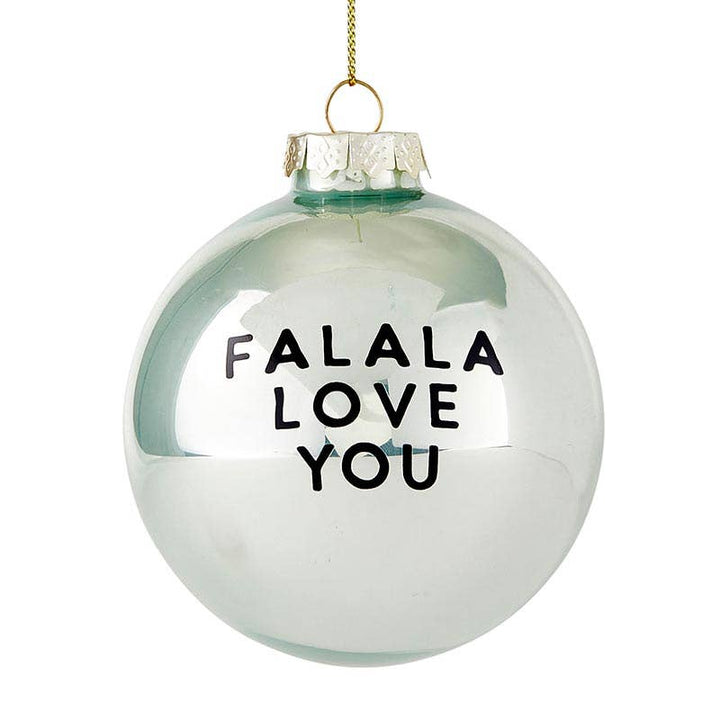 Glass Ornament Set - Falala Love You - Set of 2