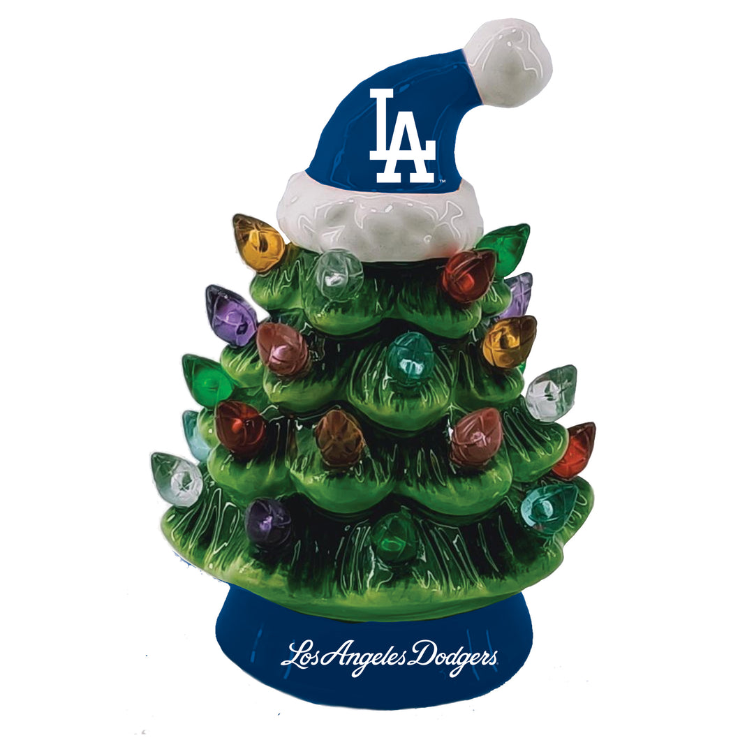 Los Angeles Dodgers Mini LED Tabletop Christmas Tr