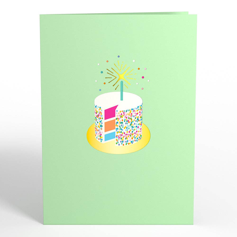 Sprinkles Birthday Cake Pop-Up Card, Birthday Cards