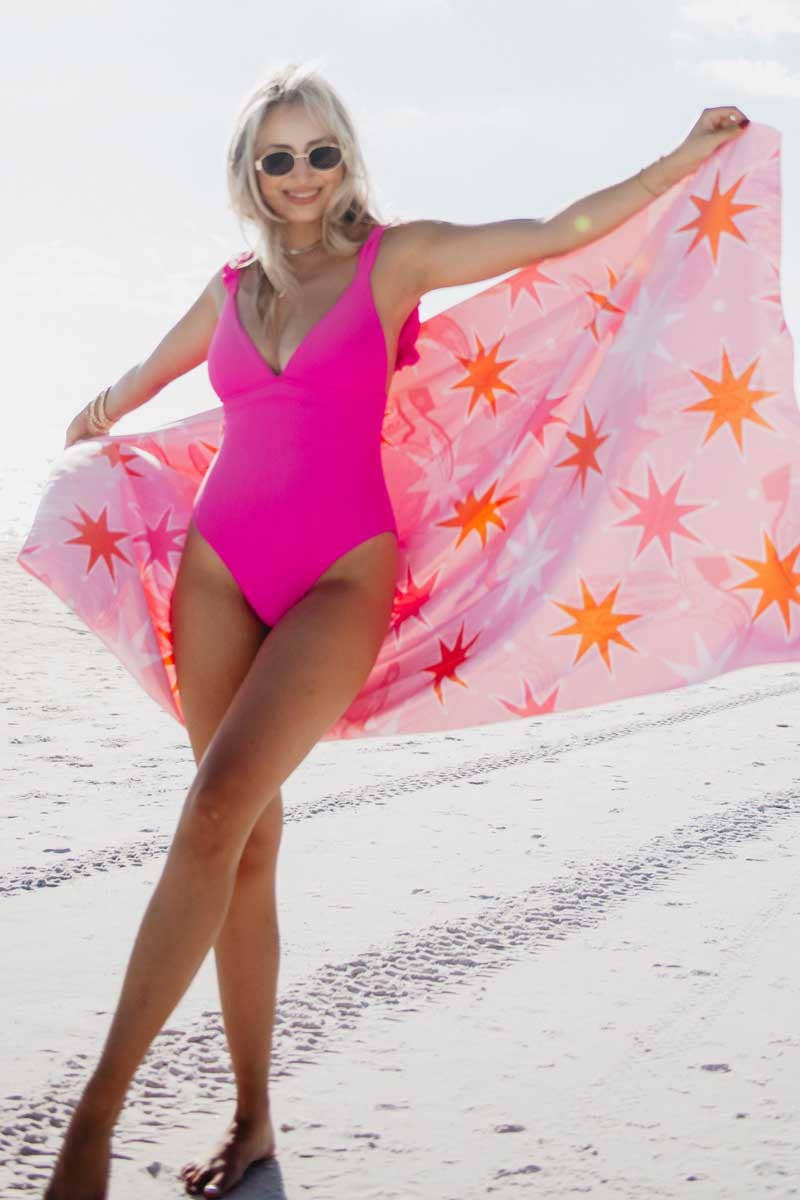 Boots & Stars Quick Dry Towel: Light Pink