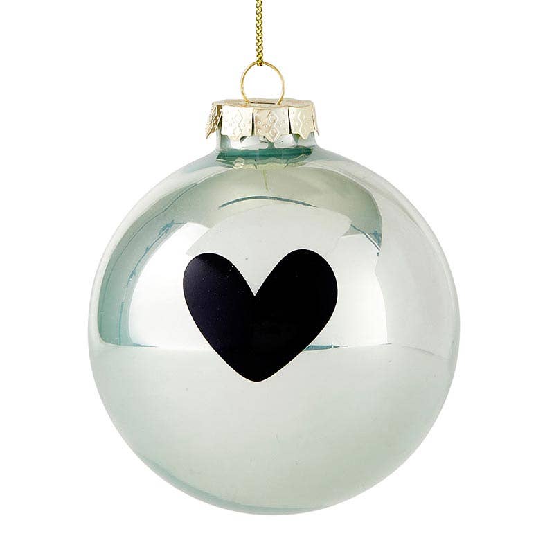 Glass Ornament Set - Falala Love You - Set of 2