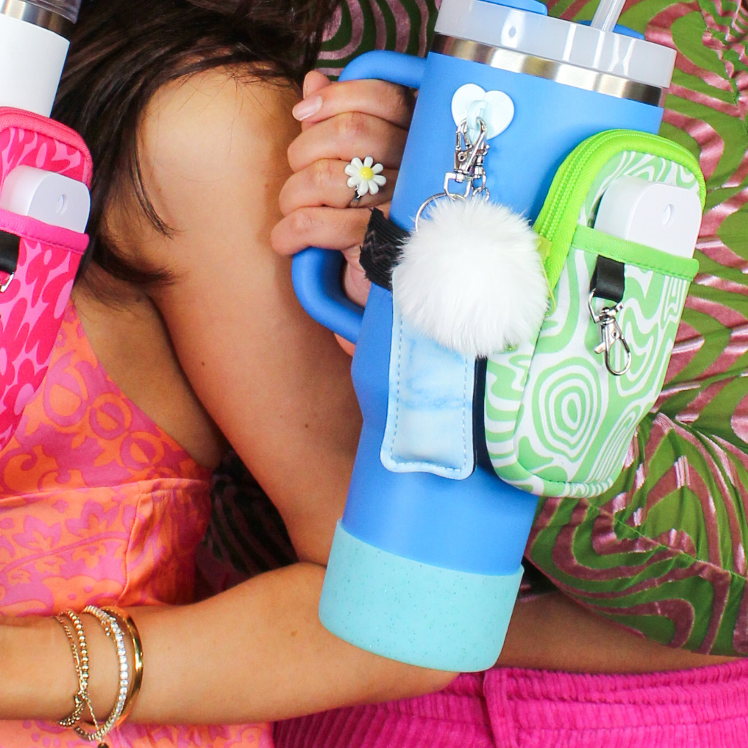 Blue Glitter Bottle Boot