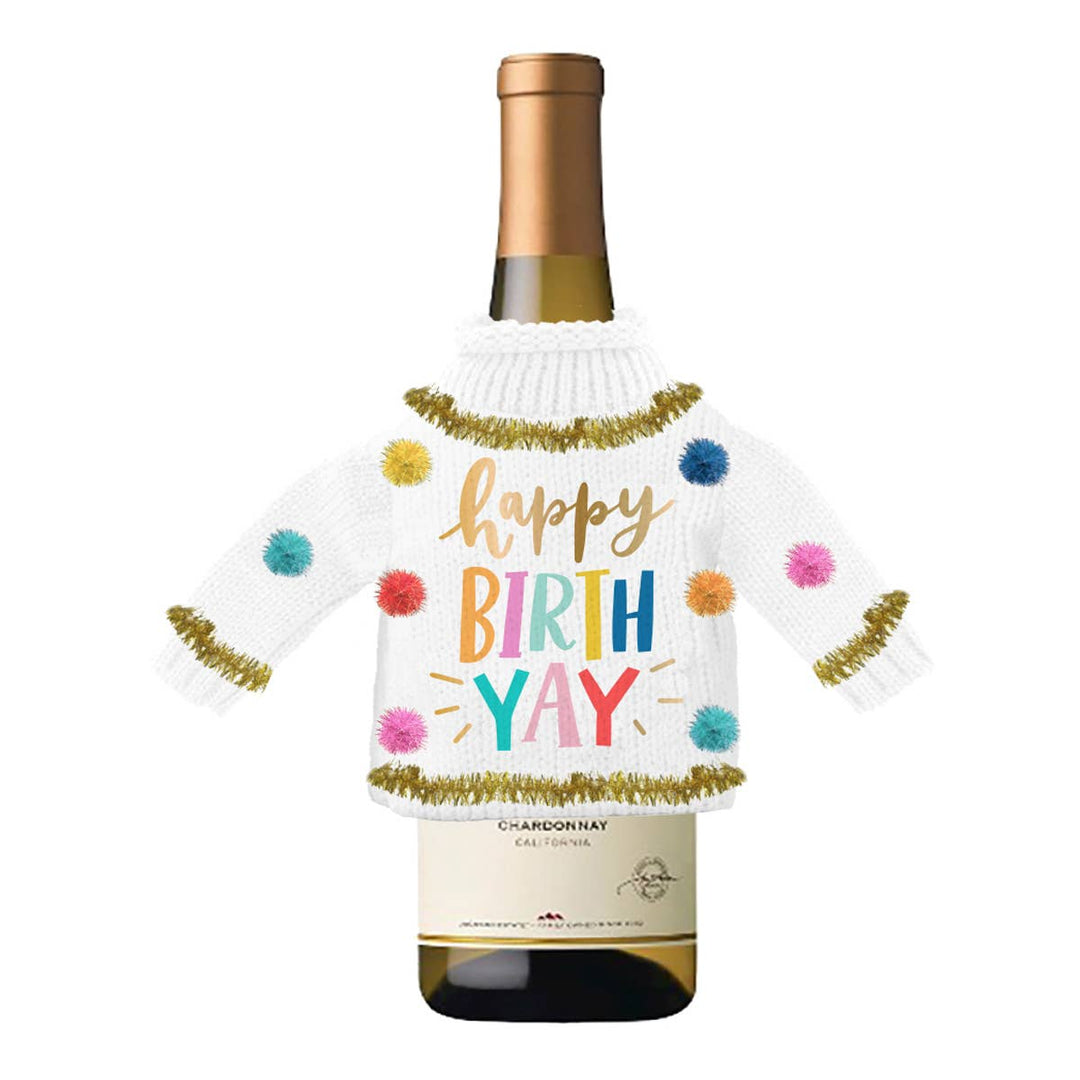 Funny Wine Bottle Sweater | Happy BirthYay