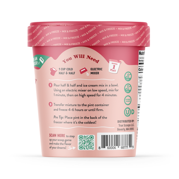 True Scoops Strawberry Ice Cream Mix (Min 6 units)