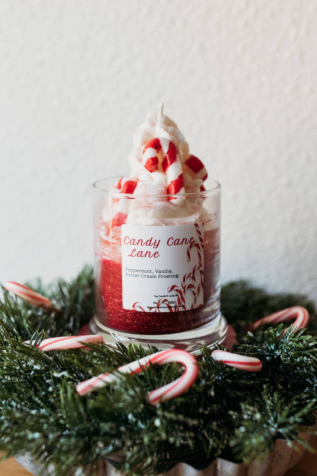 Candy Cane Lane Dessert Candle