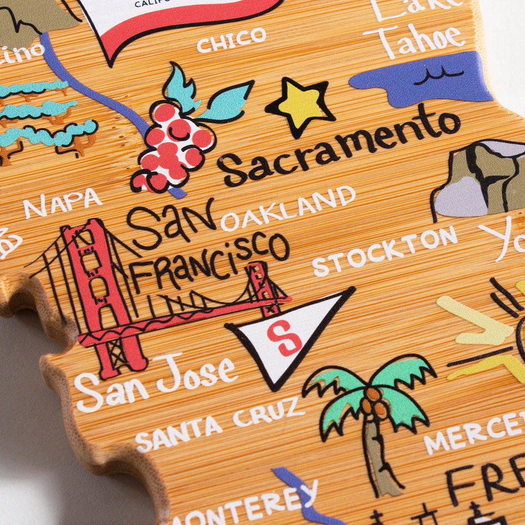 California Cutting Board with Artwork by Fish Kiss™