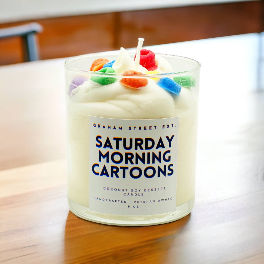 Saturday Morning Cartoons Dessert Candle