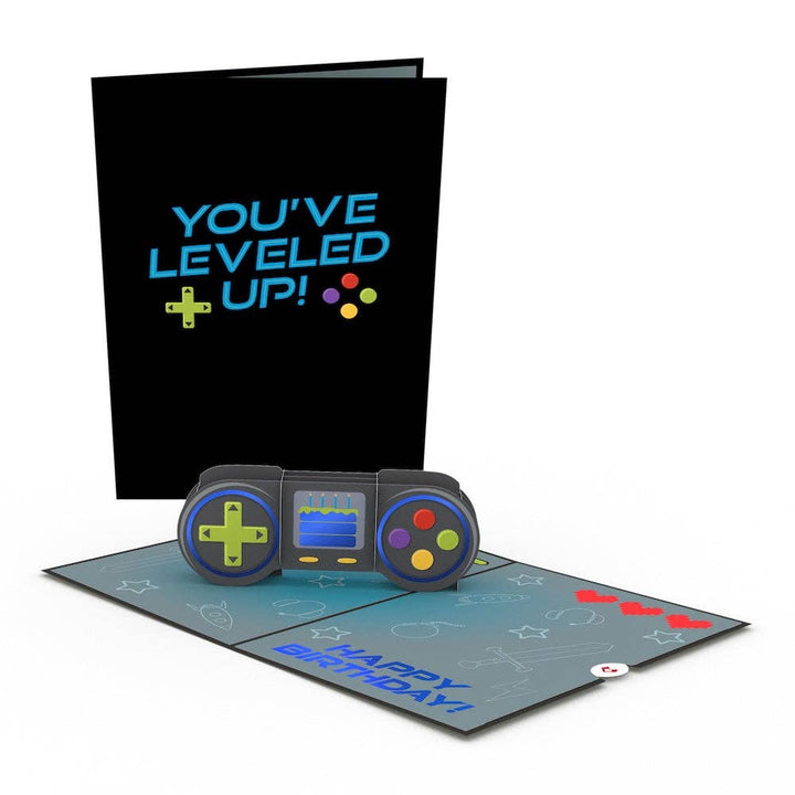 Leveled Up Gamer Birthday Pop-Up Card, Game Day