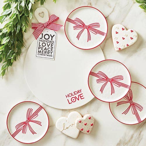 Ceramic Cheese + Dessert Tray - Holiday Love