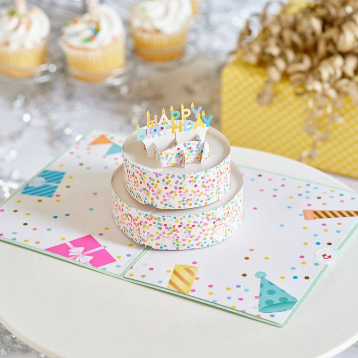 Sprinkles Birthday Cake Pop-Up Card, Birthday Cards