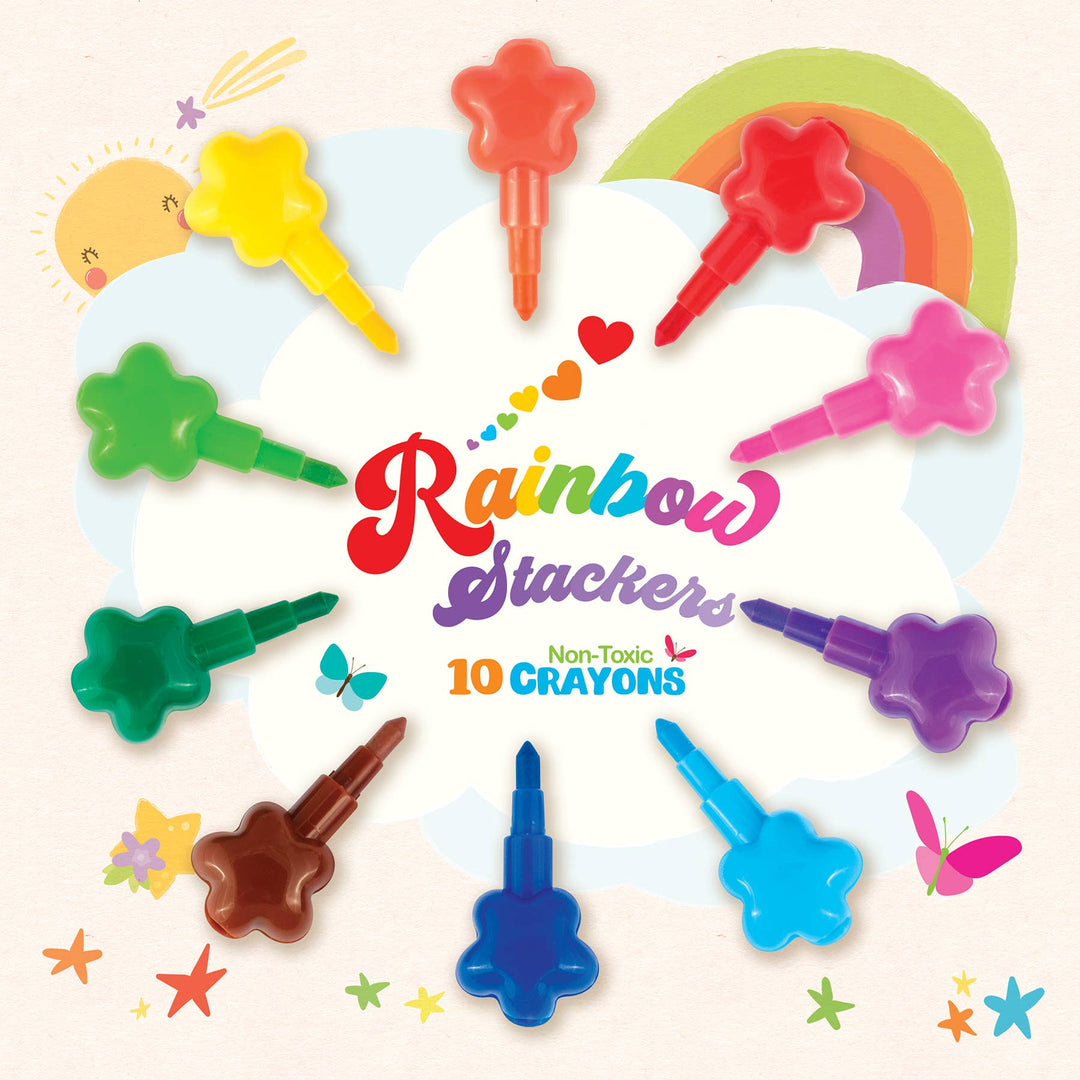 Activity Book & Rainbow Stacker Crayon Gift Value Pack