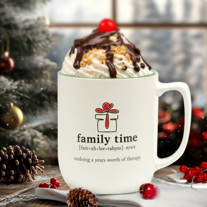 Christmas Fun Green Sayings Mug 16 oz asst