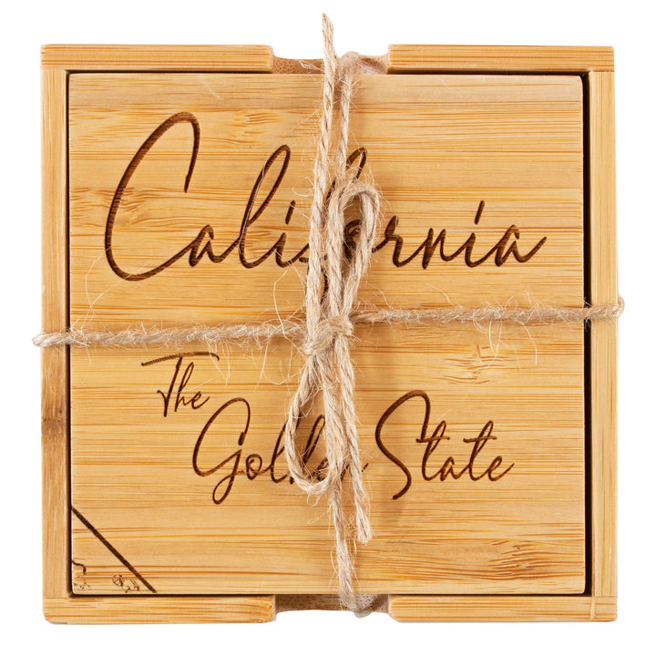 California Puzzle 4-Pc. Coaster Set with Case