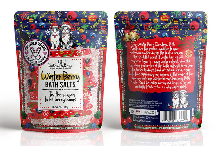 Bella & Bear Winter Berry Holiday Bath Salts 2lb Packs