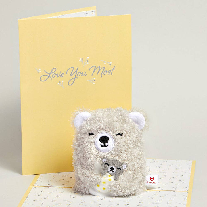 'Love You Most' Mama Bear Plushpop Card, Greeting Cards