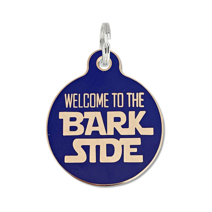Dog ID Tag w/ Personalized QR Code - Welcome to the Barkside: Large / Engraved QR Code